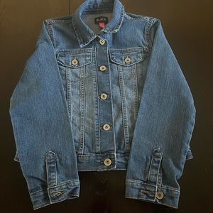 Girls jean jacket size LG,10/12